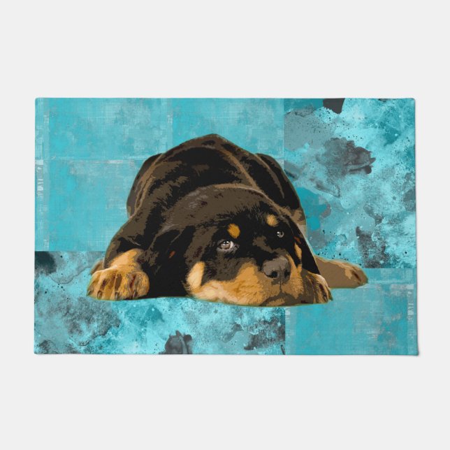 Rottweiler  - Metzgerhund Puppy Doormat (Front)