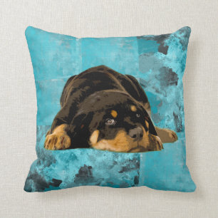 Rottweiler  - Metzgerhund Puppy Throw Pillow