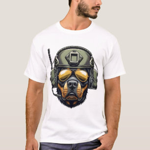 Rottweiler Military Design T-Shirt