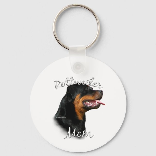 Rottweiler Mom 2 Keychain (Front)