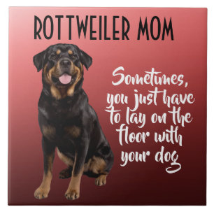 Rottweiler Mom Ceramic Tile