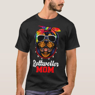 Rottweiler Mom Dog Tie Dye Pullover 