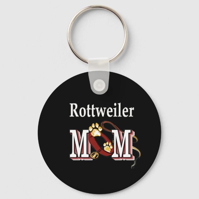 Rottweiler MOM Gifts Keychain (Front)