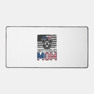 Rottweiler Mom Patriotic Vintage Dog Shirt Design_ Desk Mat