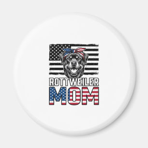 Rottweiler Mom Patriotic Vintage Dog Shirt Design_ Magnet