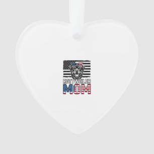 Rottweiler Mom Patriotic Vintage Dog Shirt Design_ Ornament