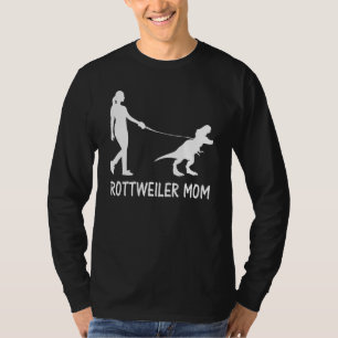 Rottweiler Mom Rottie Mama Dog Rott Dinosaur Women T-Shirt
