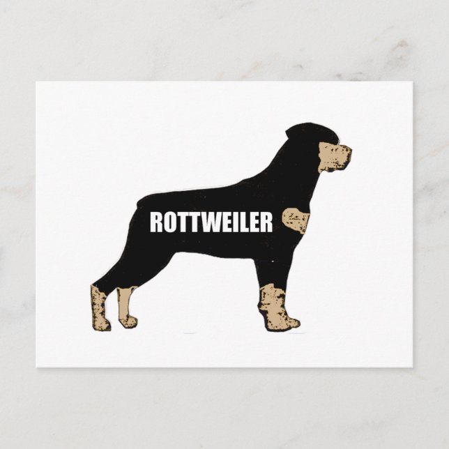 Rottweiler name silo black and tan postcard (Front)