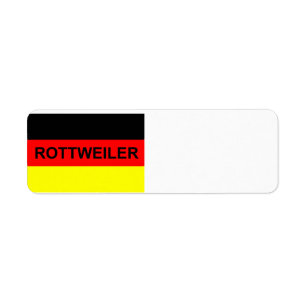 rottweiler namee on flag