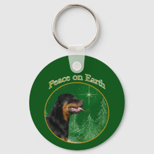 Rottweiler Peace Keychain
