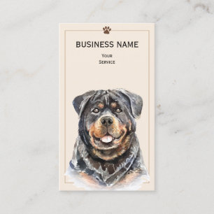 Rottweiler  Pet Groomer/Vet/Sitters Business Card