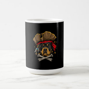 Rottweiler Pirate Dog Halloween Jolly Roger Gift . Coffee Mug