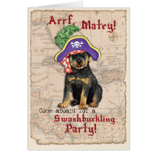 Rottweiler Pirate Invitation