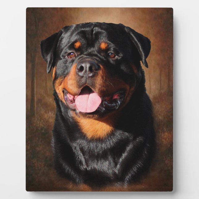 Rottweiler Plaque With Easel (Front)