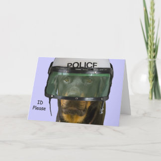 Rottweiler Police Card by Focus for a Cause