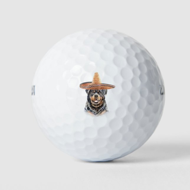 Rottweiler Prop Golf Balls (Front)