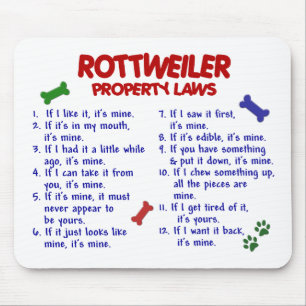 ROTTWEILER Property Laws 2 Mouse Pad