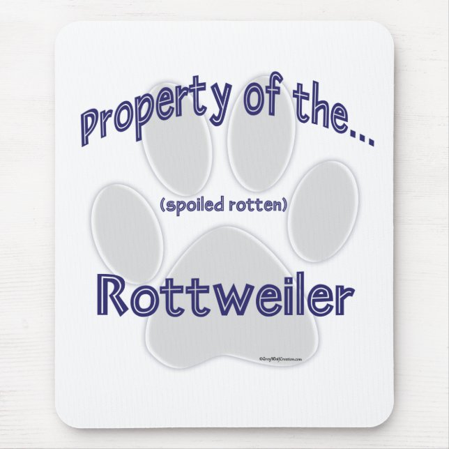 Rottweiler Property Mouse Pad (Front)