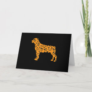 Rottweiler Pumpkin BatShaped Funny Scary Halloween Thank You Card