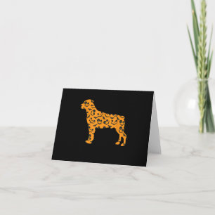 Rottweiler Pumpkin BatShaped Funny Scary Halloween Thank You Card