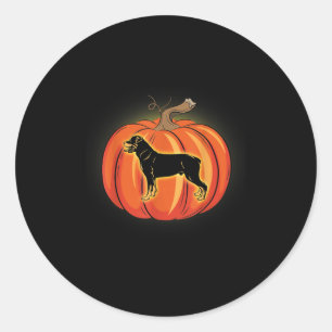 rottweiler pumpkin halloween costume  dog lover classic round sticker