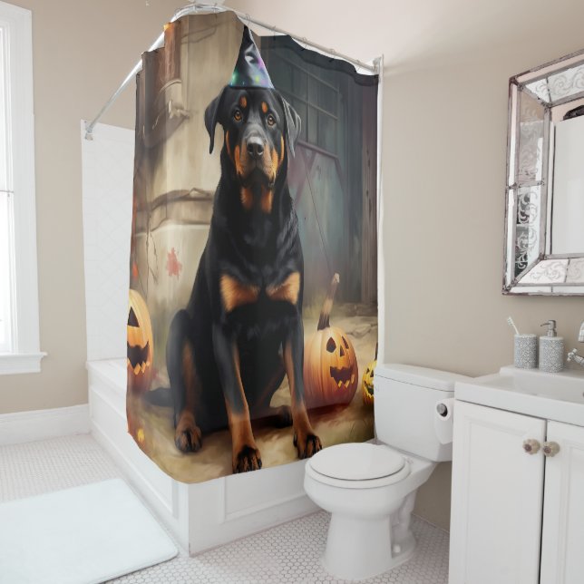 Rottweiler Pumpkins Halloween Scary  (In Situ)