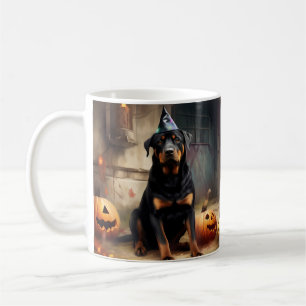 Rottweiler Pumpkins Halloween Scary Coffee Mug