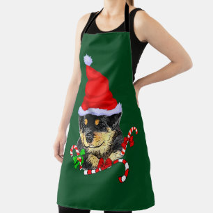 Rottweiler Puppy Christmas Apron