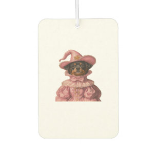 Rottweiler Puppy Dressed as a Pink Witch � Cute Ha Air Freshener