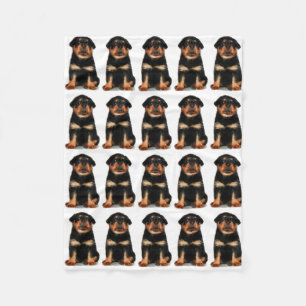 Rottweiler puppy Fleece blanket