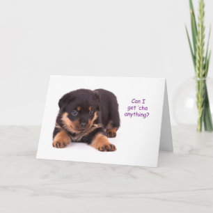 Rottweiler Puppy Get Well Card
