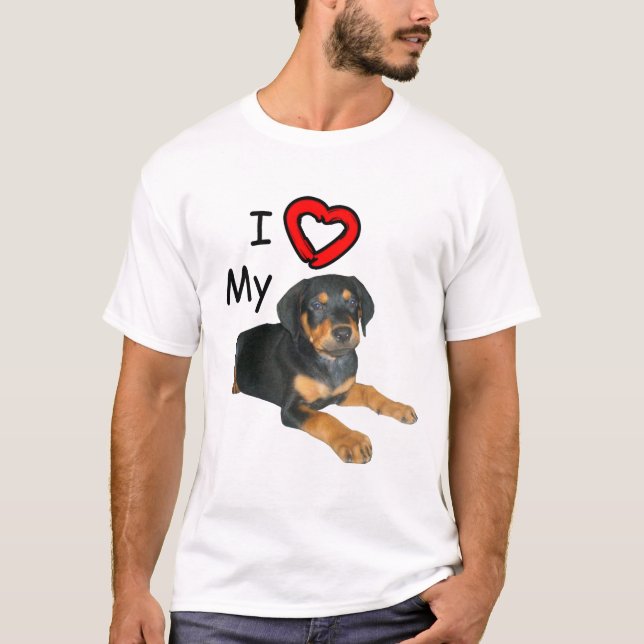 Rottweiler Puppy I Love My Rott T-Shirt (Front)