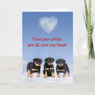Rottweiler Puppy Love Card