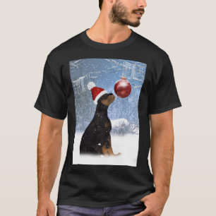 Rottweiler Puppy Winter T Shirt For Men - Rottweil