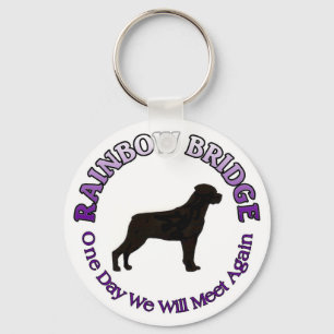 ROTTWEILER RAINBOW BRIDGE KEYCHAIN