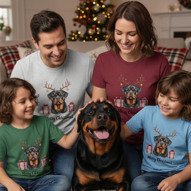 Rottweiler Reindeer T-Shirt (Creator Uploaded)