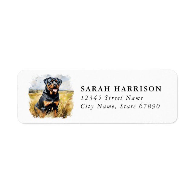 Rottweiler Return Address Labels (Front)