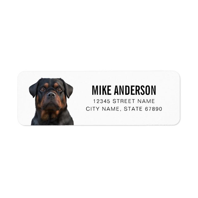 Rottweiler Return Address Labels (Front)