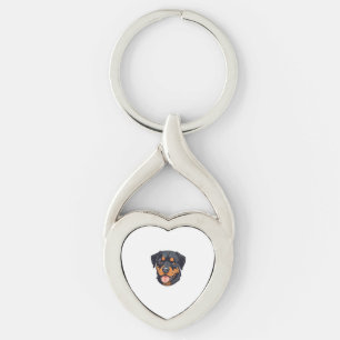 Rottweiler Romp From Puppies to Paw-some Partners  Keychain