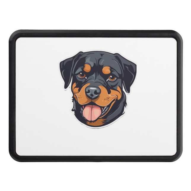 Rottweiler Romp From Puppies to Paw-some Partners  Trailer Hitch Cover (Front)