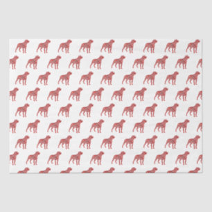 Rottweiler Rottie Dog Christmas Silhouette White Tissue Paper
