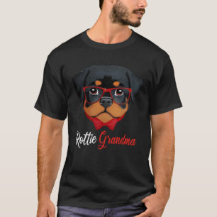 Rottweiler Rottie Grandma Headband Glasses T-Shirt