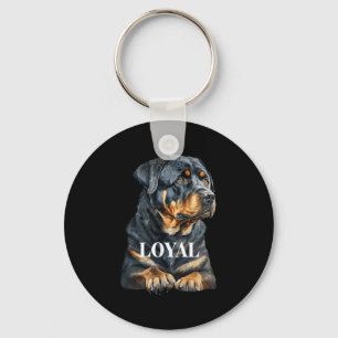 Rottweiler Rottie Graphic Dog Art Keychain