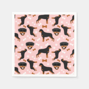 Rottweiler Rotties Dog Pattern  Napkins