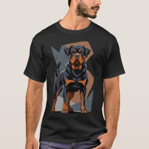 Rottweiler Royalty: Power in Every Pixel T-Shirt