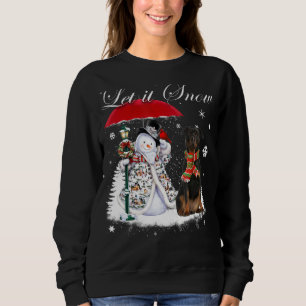 Rottweiler Santa Dog Christmas Snowman Xmas Pajama Sweatshirt