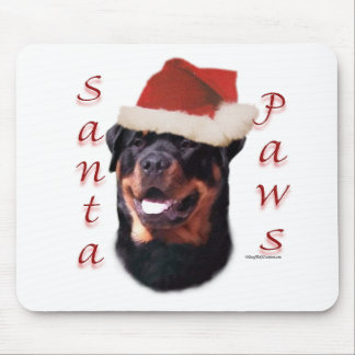 Rottweiler Santa Paws Mouse Pad