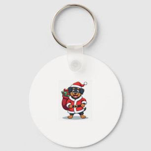 Rottweiler Santa�s Helper Keychain