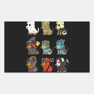 rottweiler scary costumes funny dog halloween gift sticker