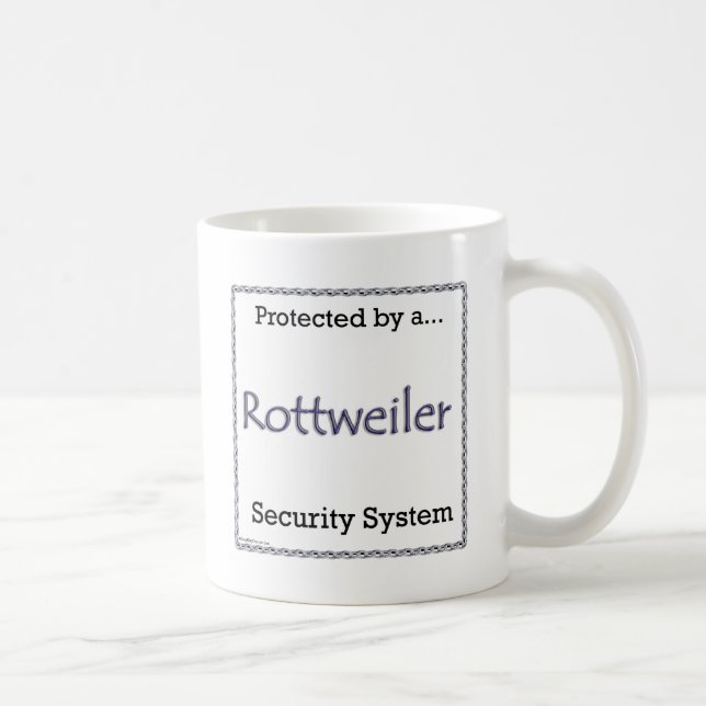Rottweiler Security System Coffee Mug (Right)